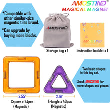 Load image into Gallery viewer, AMOSTING Magnetic Blocks Building Blocks Educational Toys Construction Stacking Toy-64 pcs