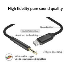 Load image into Gallery viewer, AMOSTING USB C to 3.5mm Audio Aux Jack Cable - 4.9FT