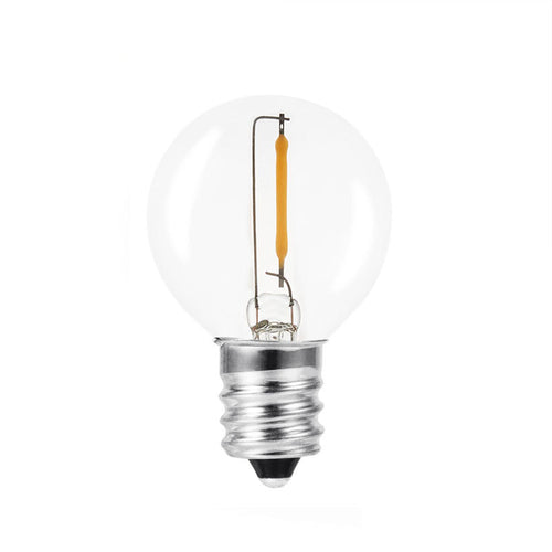 AMOSTING G40 Led Replacement Light Bulbs, E12 Screw Base Shatterproof LED Globe Bulbs Light for Outdoor String Lights,1 Watt Equivalent to 5 Watt Incandescent Bulbs,Warm White，1pcs