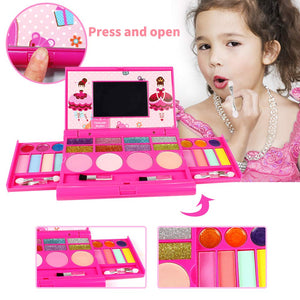 AMOSTING Pretend Makeup for Girls Play Cosmetic Set Make Up Toys Kit Gifts for Kids