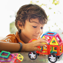 Load image into Gallery viewer, AMOSTING Magnetic Tiles Building Block Educational Toys for Toddlers with Car Wheels