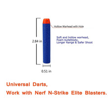 Load image into Gallery viewer, AMOSTING Foam Bullets Refill Dart Pack for N-Strike Elite Blasters Nerf Guns Standard Size–200PCS Blue